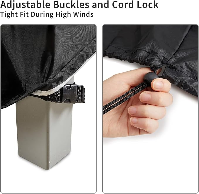 Outdoor Chair Covers 2 Pack, ALSTER Patio Chair Covers, Durable and Waterproof Black Furniture Covers for Lounge Deep Seat, Rain Snow Dust Wind-Proof(28" L x 36" W x 47" H)