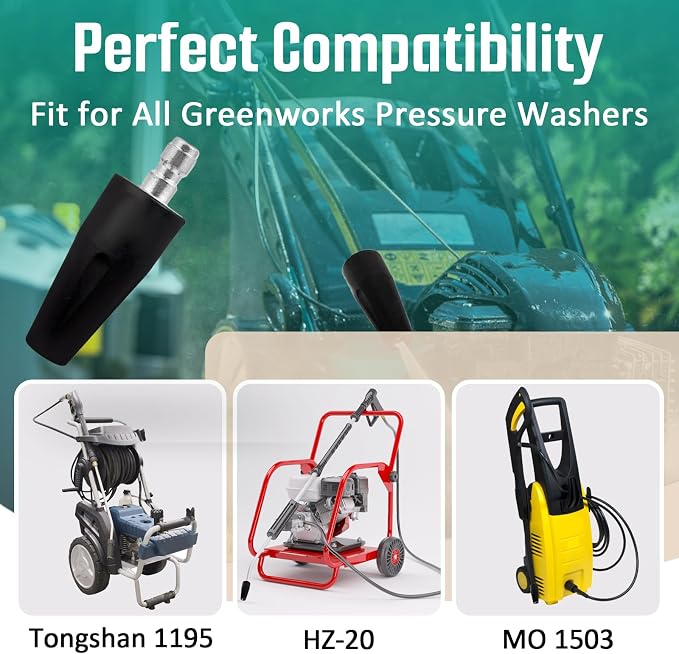 2000 PSI Turbo Nozzle Pressure Washer Replacement Compatible with Greenworks 5201402, 1/4-Inch Quick Connect, Rotary Pressure Washer Nozzle