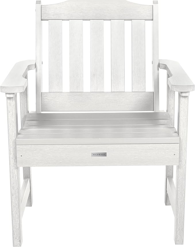 Highwood AD-KITCHGL2-WHE 2 Lehigh Garden Chairs with 1 Square Side Table 3-Piece Set, White