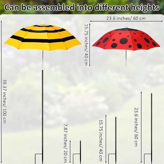 Plant Umbrellas for Outdoor Plants, Large Garden Plant Umbrella Shade Upgraded Adjustable Angle Height for Potted Plants Garden Beds