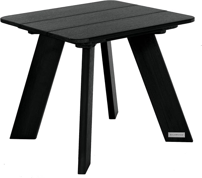 highwood Italica Modern Adirondack Side Table, Black