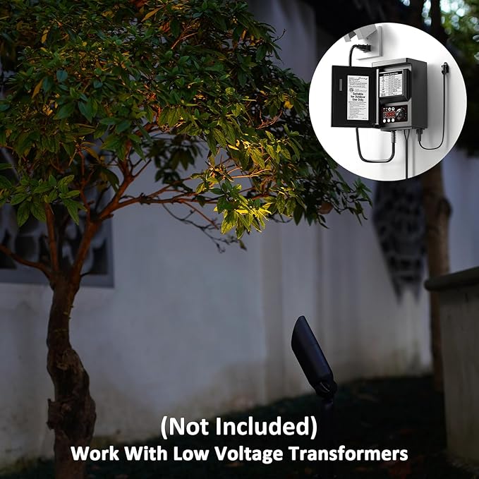Low Voltage Landscape Spotlights 12V LED Outdoor Spot Lights for Yard Garden Tree Uplighting 3W 100 Lumens Weaterproof Die-cast Aluminum Housing 2900K Warm White 6PK