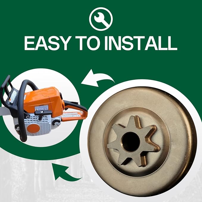 Clutch Drum Sprocket Kit 3/8" 7T Washer E-Clip Needle Bearing Spark Plug for STIHL MS290 MS390 029 039 MS310 Chainsaw Replacement 11296402000