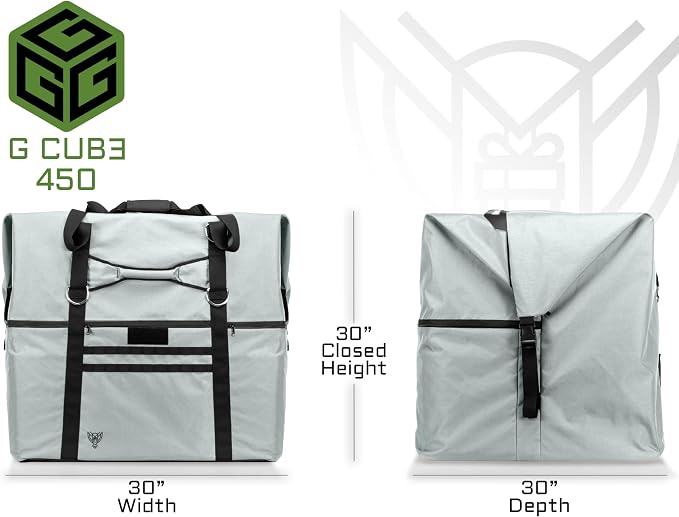 Xtreme Sight Line ~ G CUBƎ 450 + G SØLAR 180 Faraday Bag for Large Generators and Solar Panels ~ Protects Against EMP/CME/EMF/RF ~ Diamond Form Farday Lined Interior ~ Silver