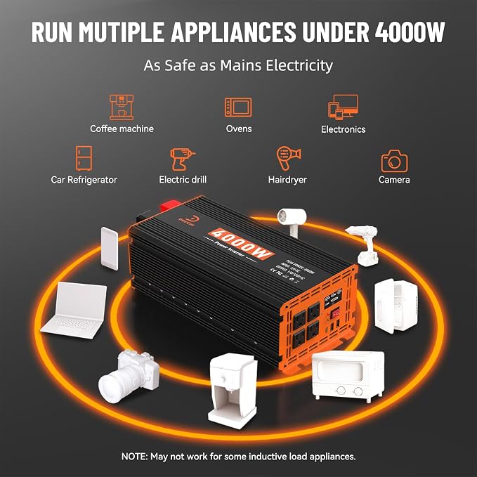 Inverter 12V DC to 110V/120V AC (4000W-010)