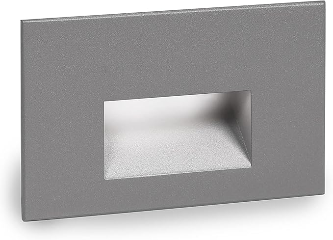 WAC Landscape Lighting, LEDme 120V LED Horizontal Indoor and Outdoor Step and Wall Light Red in Graphite