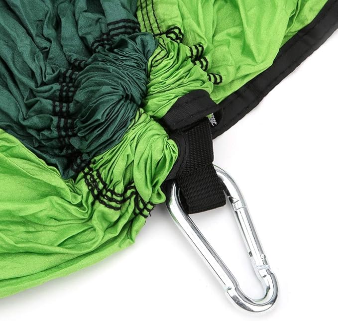 Portable Hanging Camping Hammock with Net Canopy Rain Cover, Outdoor Hammock for Courtyard Garden, 210T Nylon Fabric with Steel Buckle and Tree Rope, Lightweight