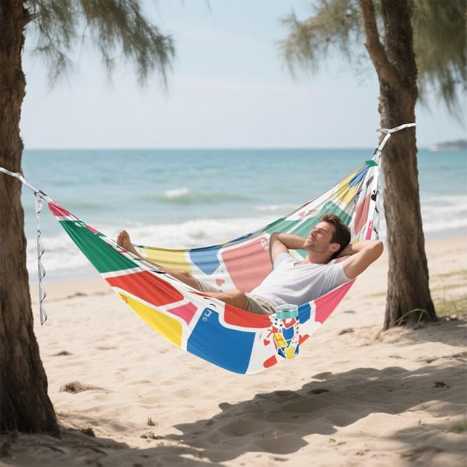 Colored Cartoon s 330lb Capacity Outdoor Hammocks with Hanging Rope Indoor Hammock for Indoor Outdoor Patio soporte para hamacas para adultos