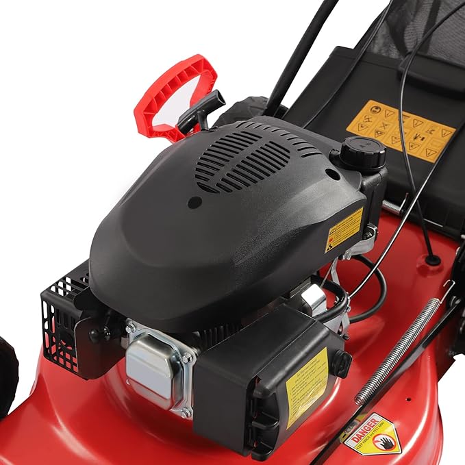 Gas Powered Self-Propelled Lawn Mower with Bag - 3-in-1, 4-Stroke Engine, 20-inch Cutting Width, 8 Adjustable Heights - Ideal for Small to Medium Sized Yards