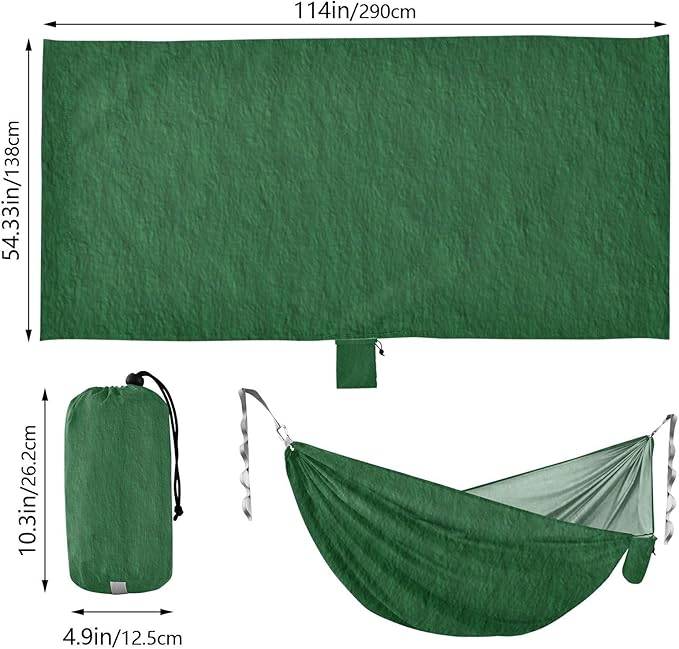 Green Solid Color 330lb Capacity Hammocks for Camping Swing Hammock for Indoor Outdoor Patio Base para poner hamaca