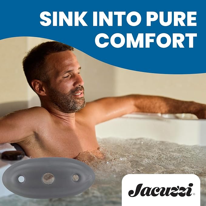 Jacuzzi 2455-105 - J-300 Spa Pillow Back Mount Gray Bracket Replacement | Bracket Design, Dark Gray Plastic Construction, Snap-In Installation, Restores Original Headrest Support Assembly