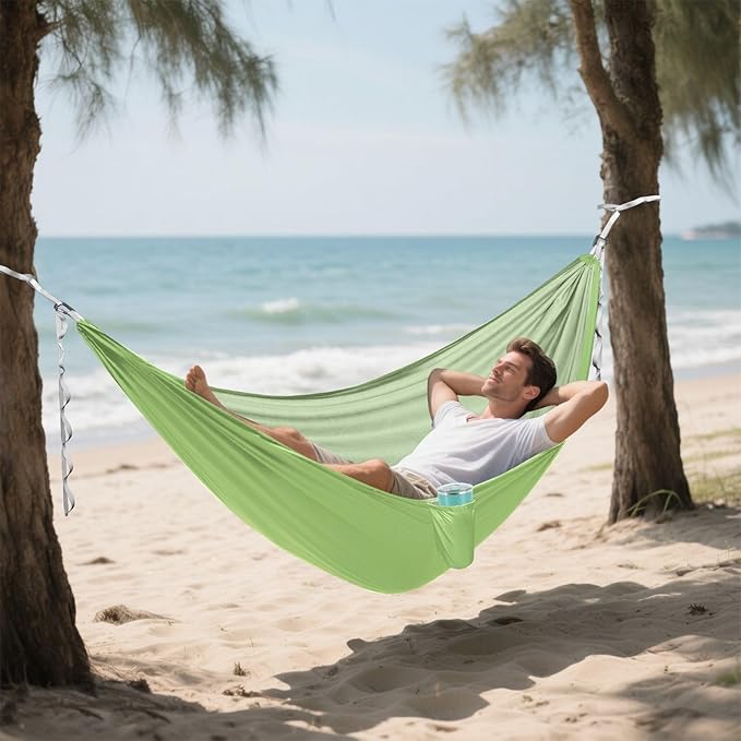 Grass Green 330lb Capacity Camping Hammocks with Portabl Carry Bag Tree Hammock for Indoor Outdoor Patio hamacas para adultos