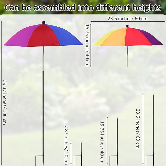 Plant Umbrellas for Outdoor Plants, Large Garden Plant Umbrella Shade Upgraded Adjustable Angle Height for Potted Plants Garden Beds