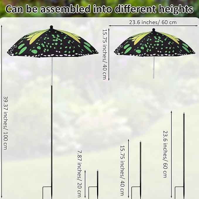 Plant Umbrellas for Outdoor Plants, Large Garden Plant Umbrella Shade Upgraded Adjustable Angle Height for Potted Plants Garden Beds