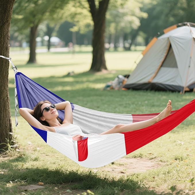 Flag of The French Southern and Antarctic Lands Hammocks with Portabl Carry Bag Backyard Hammock for Indoor Outdoor Patio