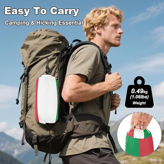National Flag of Italy Hammocks with Portabl Carry Bag Backyard Hammock for Indoor Outdoor Patio