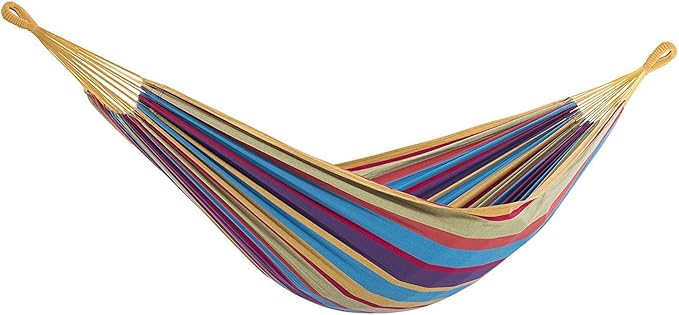 Vivere Brazilian Style Double Hammock Patio Outdoor Hanging Swing, Rio Night