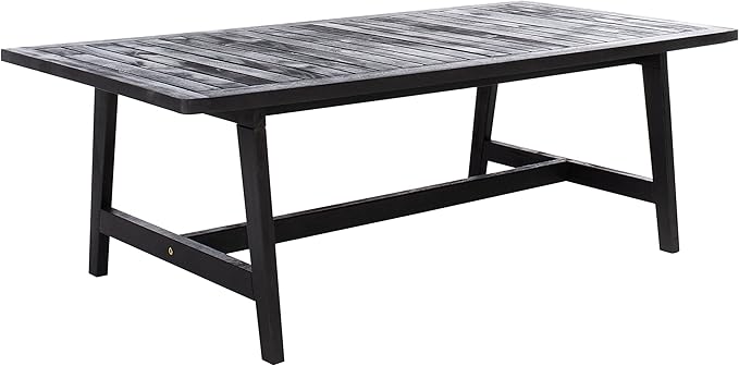 SAFAVIEH Outdoor Collection Blaze Coastal Black Acacia Wood/Black 5-Piece Coffee Set