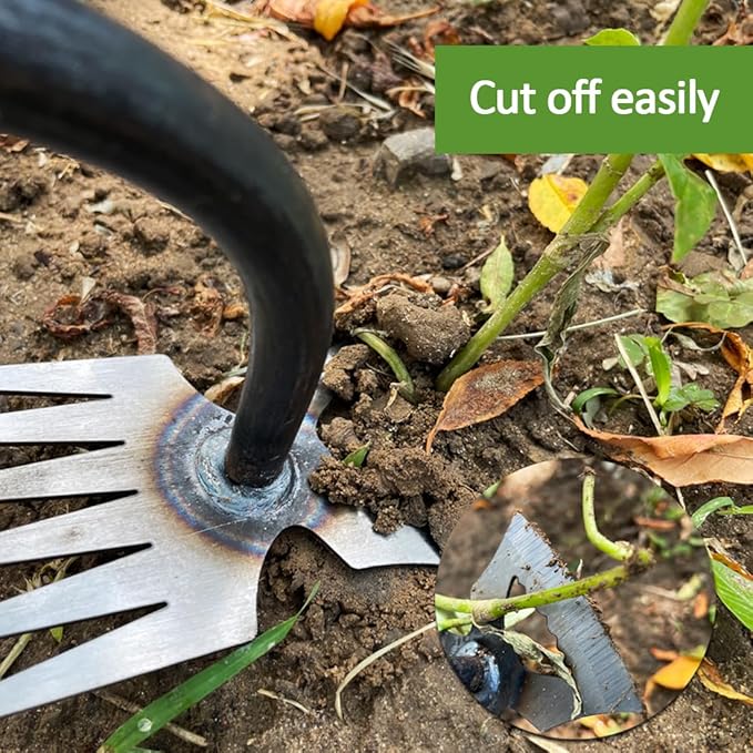 Weed Remover Tool, Portable Garden Weeder Tool, New Gardening Weeding Tools, for Garden Hand Tools for Vegetable Gardening Backyard Farm Planting & Uprooting Weeding Tool (Rubber Handle)