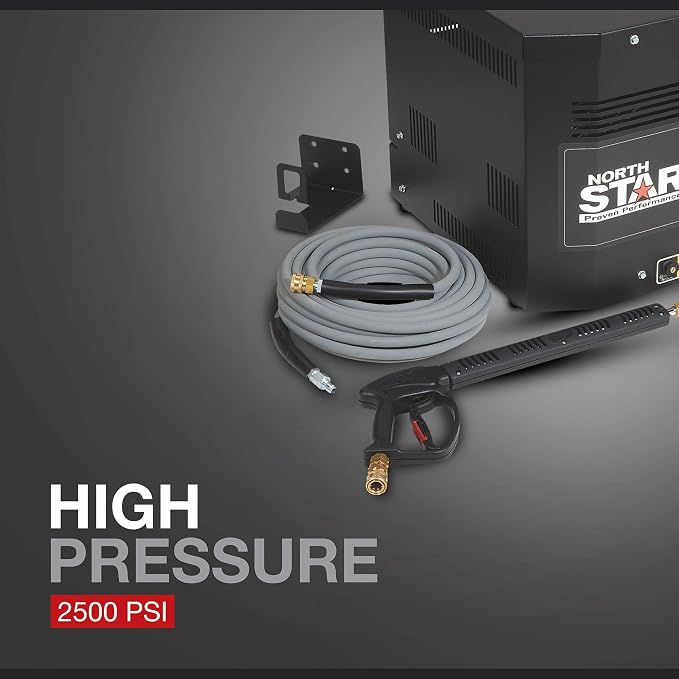 NorthStar Electric Cold Water Total Start/Stop Stationary Commercial Pressure Washer -2500 PSI, 3.0 GPM, 230 Volts - Model 1571108