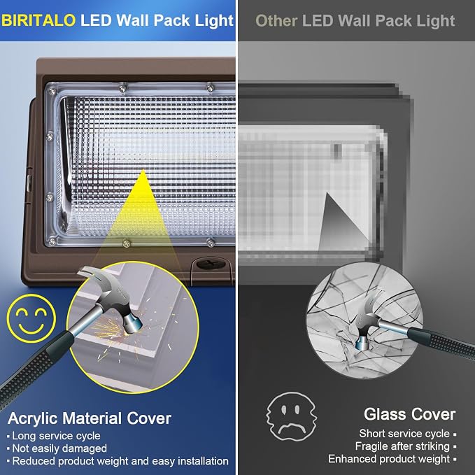 LED Wall Pack Lights Outdoor Dusk to Dawn Photocell 800W Eqv Bright 18000LM LED Exterior Buildings Security Lighting 5000K 120W LED Flood Wall Light 100V-277V IP65 Waterproof for Yard 6 Pack