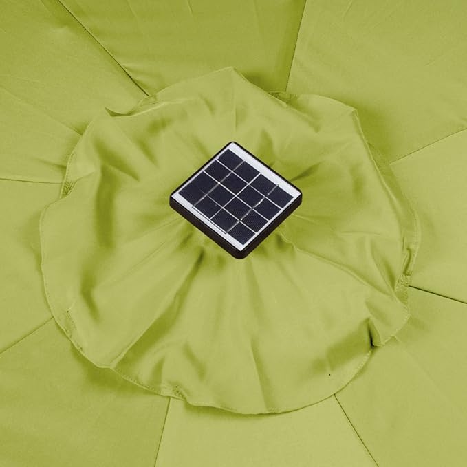 Trademark Innovations Deluxe Solar Powered LED Lighted Patio Umbrella - 9'