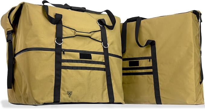 Xtreme Sight Line ~ G CUBƎ 450 + G SØLAR 180 Faraday Bag for Large Generators and Solar Panels ~ Protects Against EMP/CME/EMF/RF ~ Diamond Form Farday Lined Interior ~ Coyote Brown
