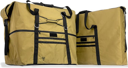 Xtreme Sight Line ~ G CUBƎ 450 + G SØLAR 180 Faraday Bag for Large Generators and Solar Panels ~ Protects Against EMP/CME/EMF/RF ~ Diamond Form Farday Lined Interior ~ Coyote Brown