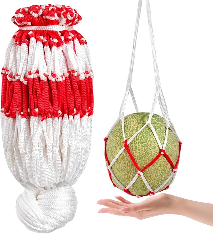 60Pcs Melon Hammocks Cradles, 10Inches Melon Hammock for Trellis Heavy Duty Watermelon Nets, Support Hanging Bags for Pumpkin Cantaloupes Honeydew, 10In Bag 12in Handle, Bear for 30lbs