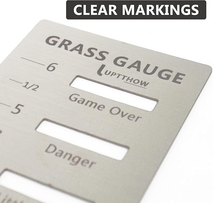 Grass Gauge Gardening Weeding Ultimate Lawn Tool Yard Landscaping Plant Growth Height Measurement Stainless Steel Ruler Gift for Lawn Enthusiast, Dad and Friends