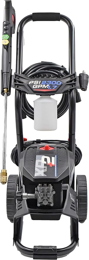 AR Blue Clean BCXP22300P Electric Pressure Washer-2300 PSI, 1.7 GPM, 13 Amps Quick Connect Accessories, Two Wheel Trolley, On Board Storage, Portable Pressure Washer, High Pressure, Car washer, Patio