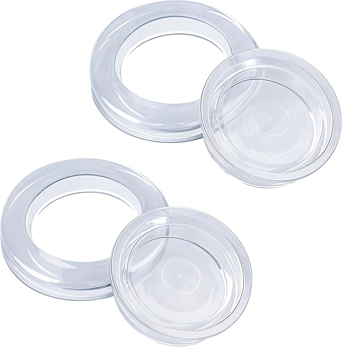 Prudiut 2 Inch Silicon Patio Table Umbrella Hole Ring for Standard Table Hole, 2 Set Umbrella Hole Ring Plug and Cap Set, Outdoor Patio Umbrella Plug for Patio Table