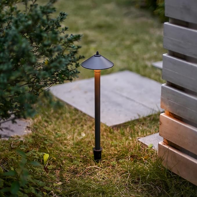 VENUS MANUFACTURING Low Voltage LED Pathway Lights 1.2W Outdoor Landscape Lighting 6 Pack 40 Lumen Landscape Path Lights 2700K for Lawn Patio Yard Walkway Driveway Pathway Garden