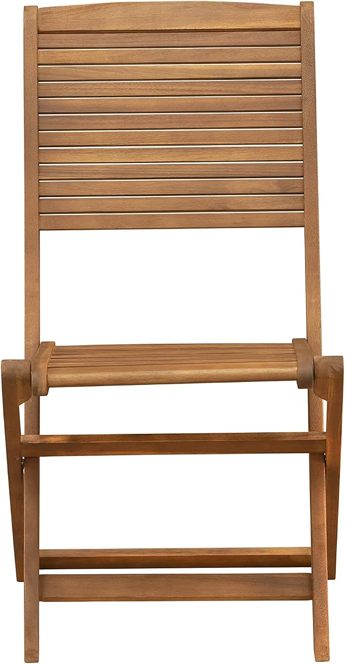 East West Furniture DEFM9CWNA 9 Piece Patio Garden Table Set Includes a Rectangle Outdoor Acacia Wood Dining Table and 8 Folding Side Chairs, 40x72 Inch, Natural Oil