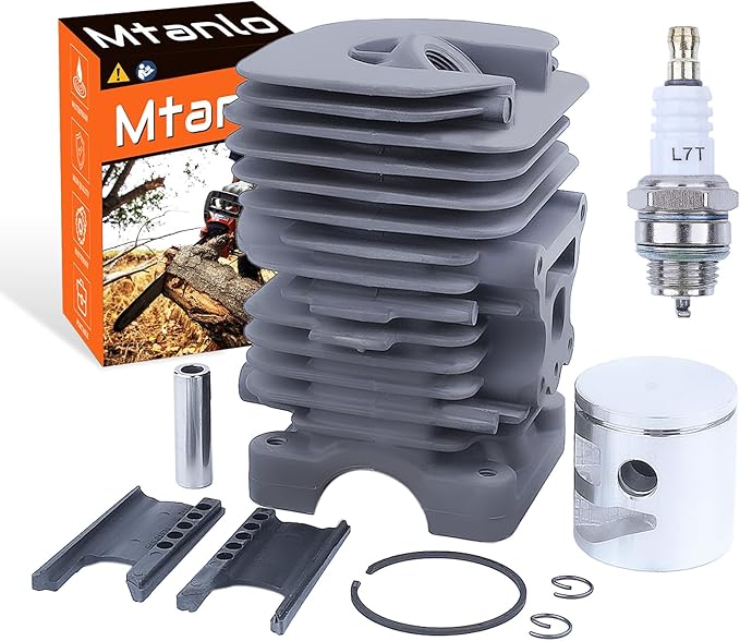 Cylinder Piston Top End Rebuild Kit for Poulan Pro PP4218AVX PP4218 PPB3416 PPB4018 P4018 P4018WM P4018WT PP4218AVL PP3516AVX PPB4218 PP3416 PPB4218 Chainsaw