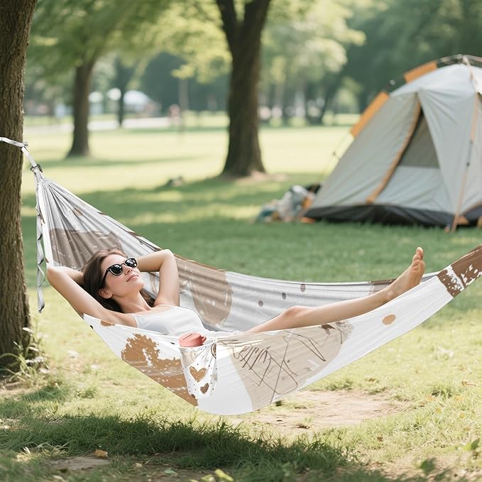 Brown Heart 330lb Capacity Camping Hammocks Swing Hammock for Indoor Outdoor Patio Base para hamacas para adultos
