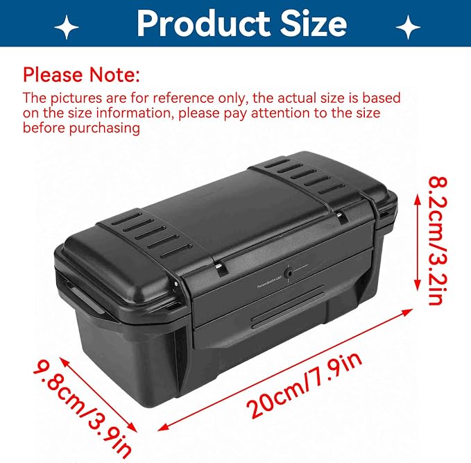 Dry Storage Box, 3 Types Survival Box Container Outdoor Shockproof Case Portable Storage Container for Camping Hiking Outdoor Activities