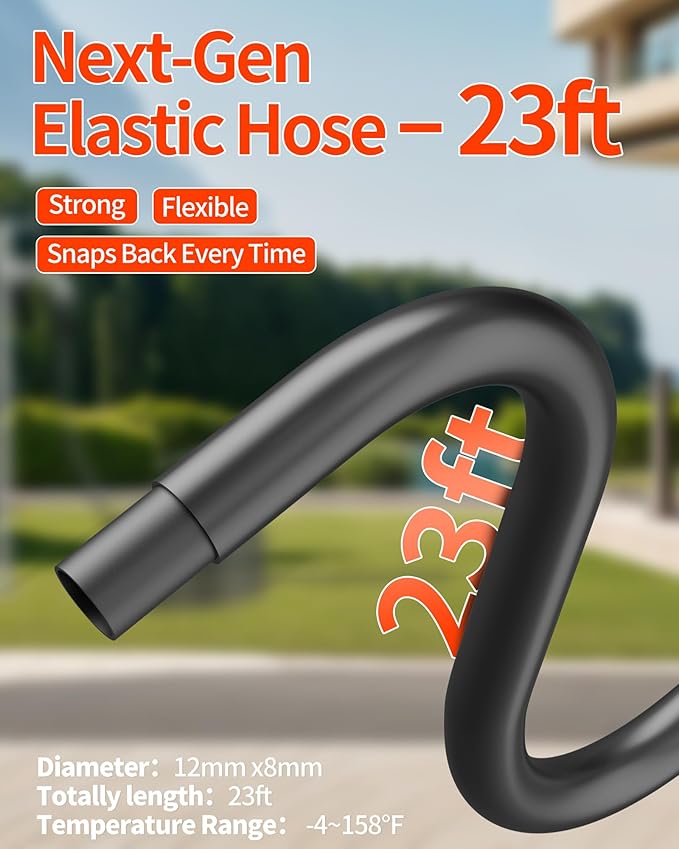 Cordless Portable Washer, 1100 PSI Battery Operated Washer with All-Copper Motor, Battery, 23FT Elastic Hose, Storage Bag; Handheld Washer; Lightweight Car Washer for Home, Garden (Orange Black)