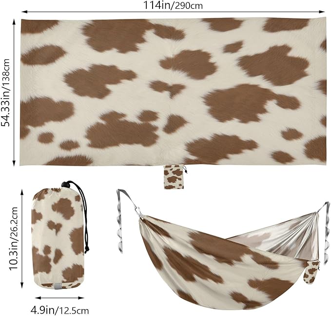 Hammocks for Outside Leopard Pattern Camping Hammock Portable Hammocks with Tree Straps and Carry Bag Camping Accessories for Hiking Beach Outdoor