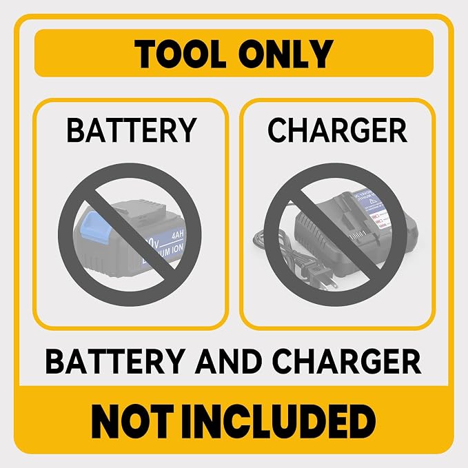 DIYtoolifz Cleaning Tool Compatible with DeWalt 20V Battery, 2.2LBS, with 16.4ft Hose & 6-in-1 Nozzle + Attachment for Car, Patio, Fence (Battery not Included, Tool Only)