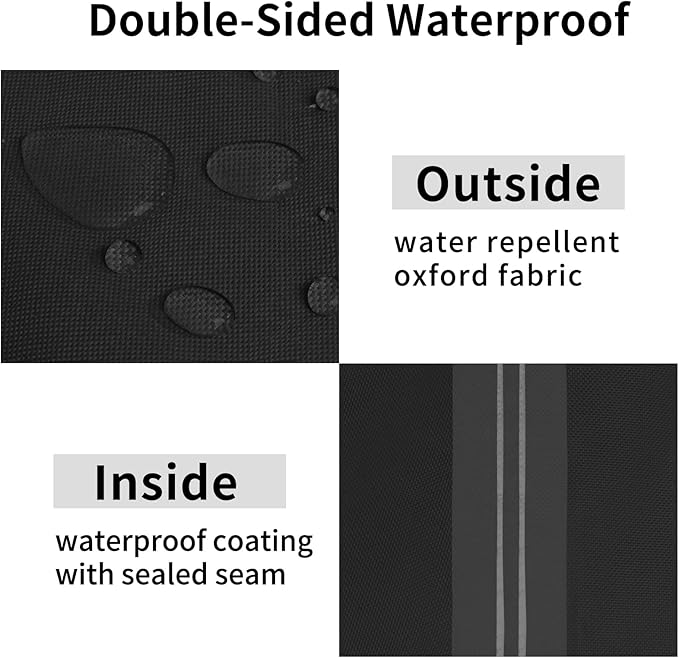 Easy-Going Waterproof Patio Chair Cover UV Resistant Outdoor Chair Cover Weatherproof Lawn Patio Furniture Cover with Tape Sealed Seam (2 Pack-29Wx30Dx36H inch, Black)