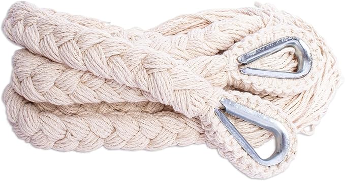 Novica Handmade Ivory Cascade Cotton Rope Hammock (Double)