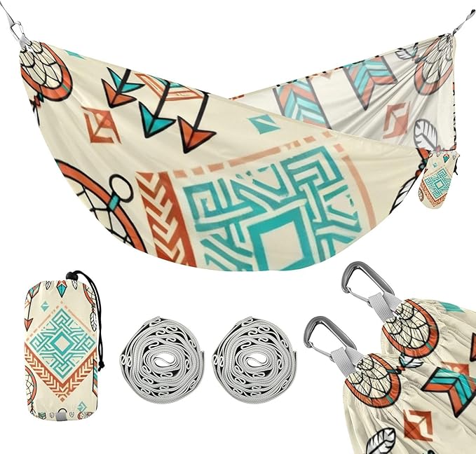 Bohemian Dreamcatcher Hammocks with Tree Straps Swing Hammock for Indoor Outdoor Patio