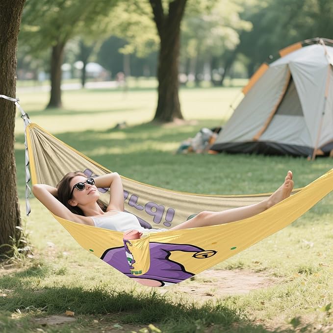 Hammocks for Outside Mardi Gras Gnome Camping Hammock Portable Hammocks with Tree Straps and Carry Bag Camping Accessories for Hiking Beach Outdoor