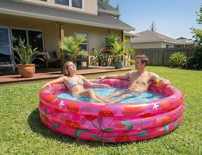 POOLCANDY Inflatable Sunning Pool Strawberries & Cherries
