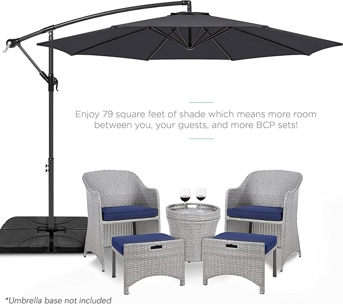10ft Patio Umbrella Replacement Canopy 8 Ribs, Waterproof & Fade Resistant Market Umbrella Cover, Thickened Polyester Fabric for Backyard, Garden and Pool (Canopy Only) (Gray)