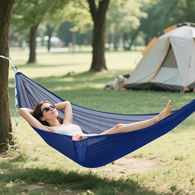 Blue Gradient 330lb Capacity Hammocks with Portabl Carry Bag Indoor Hammock for Camping & Hiking Essential Base para hamacas