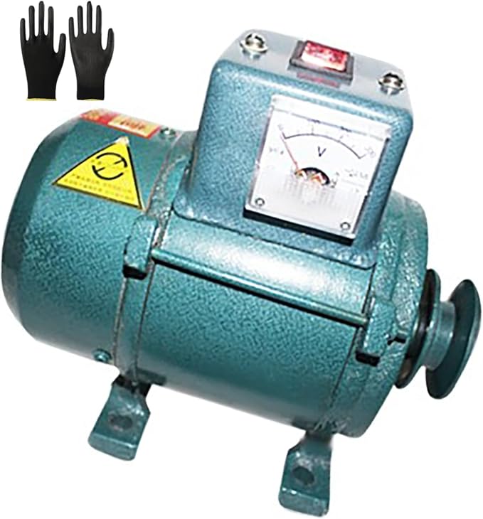 5000W/7000W 220V High Power Permanent Magnet Generator, Pure Copper Wire, Brushless Design, Pulley-Driven, For Lighting(Gloves Included)(7000w)