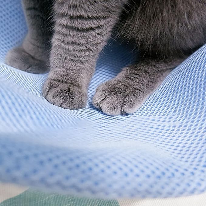 Agatige Cat Hanging Hammock, Breathable Mesh Pet Hammock Bed Soft Pet Swing with Hooks for Cats Ferret Puppy Rabbits Small Animals Summer Rest (53×35cm)