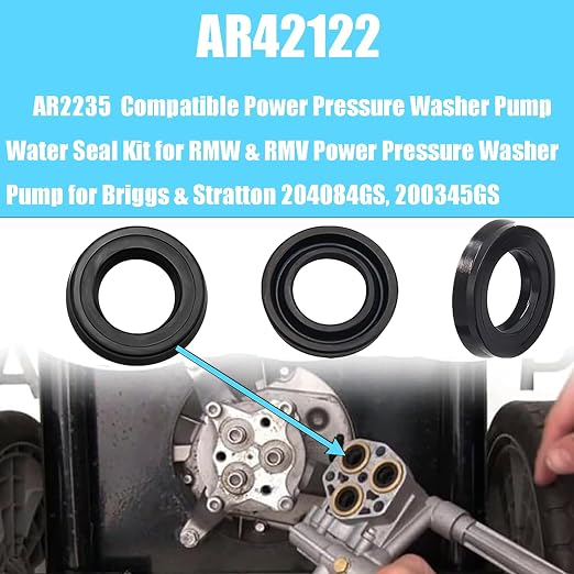 (10/Pack) 42122 AR42122 70-464 Pressure Washer Pump Water Seal Kit for AR RMW2.2G24 RMW2G24 SRMW2.2G26